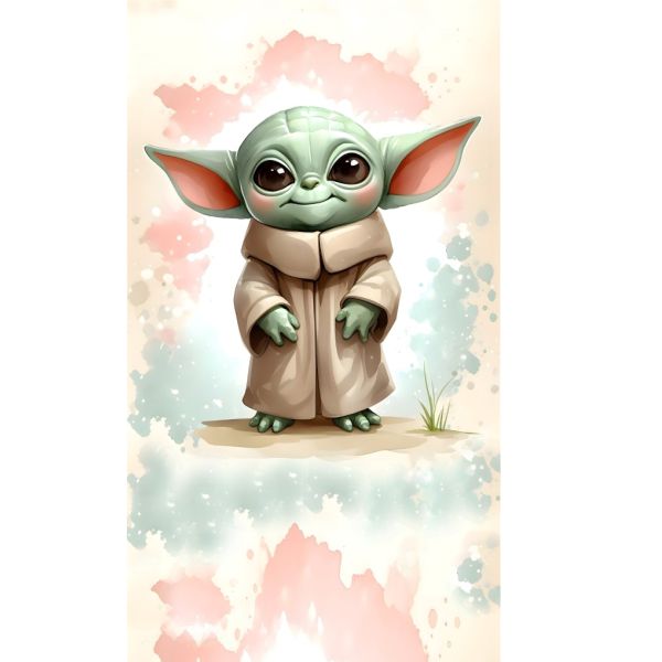 Painel 2,5mx1,5m Baby Yoda 